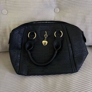 Black Juicy Couture Handbag with Gold Metal Accents